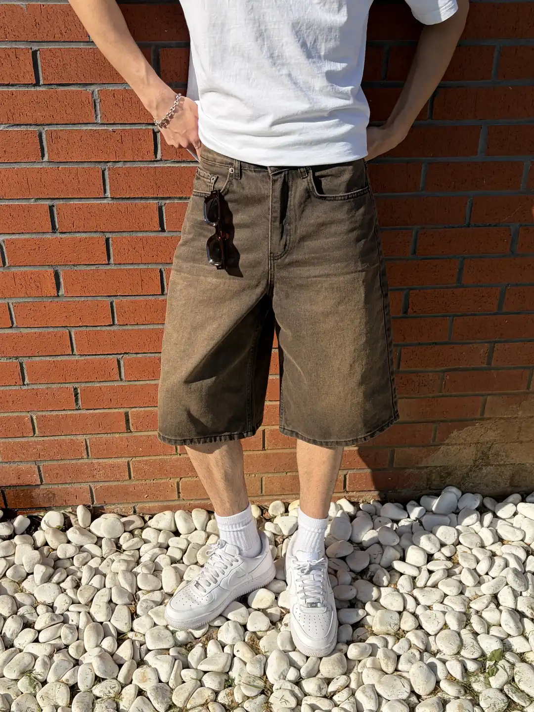 Ürün görseli: Loose Fit Şort - Kahverengi
