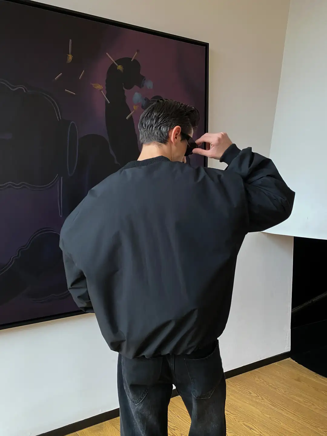 STWD Bomber Siyah Ceket