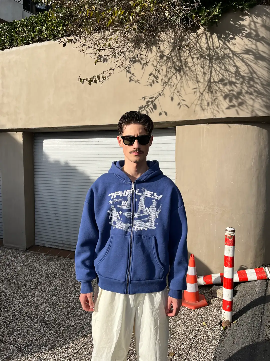 Tripley Lacivert Zip Hoodie