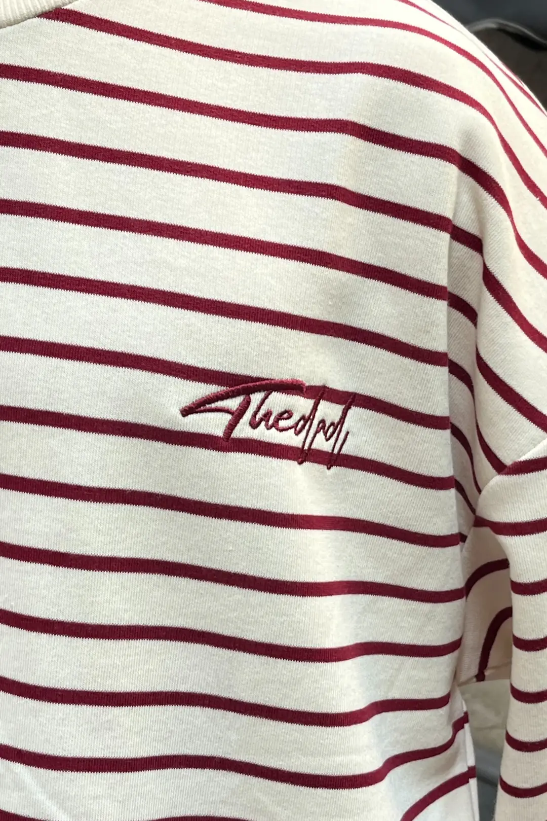 Retro Çizgili Oversize Sweatshirt