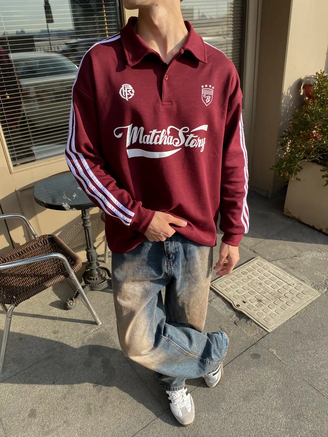 Polo Yaka Matcha Story Uzun Kollu Sweatshirt