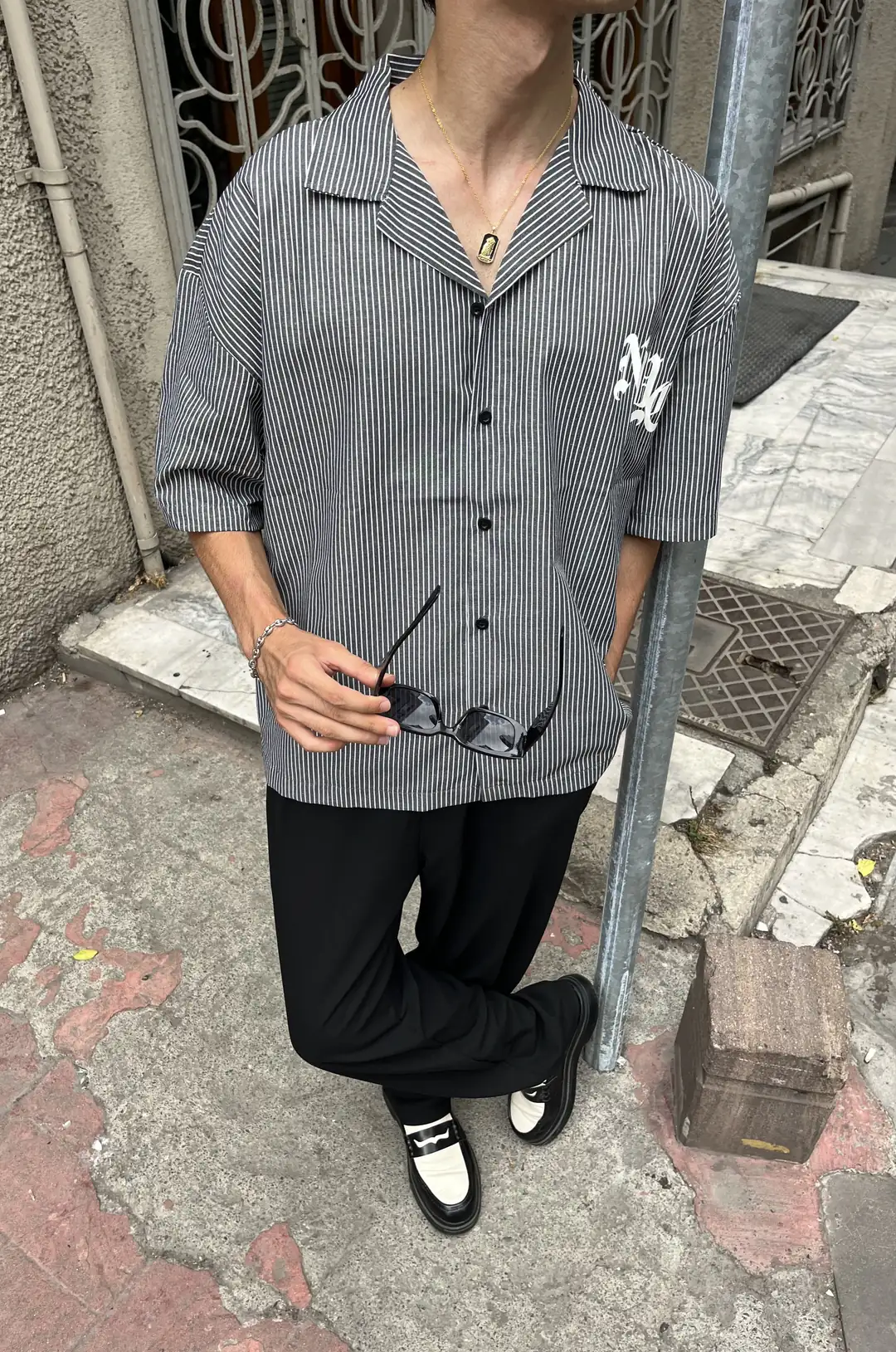 NYC Retro Çizgili Gömlek