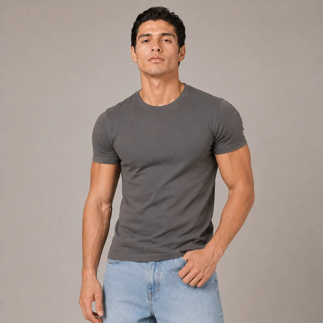 Ürün görseli: Muscle Fit Tişört - Baby Tee - Füme