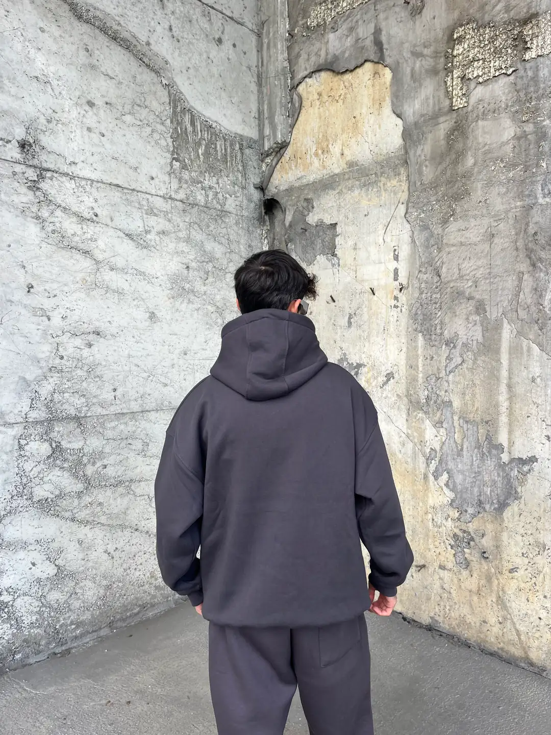 Çamur Baskılı Premium Füme Sweatshirt