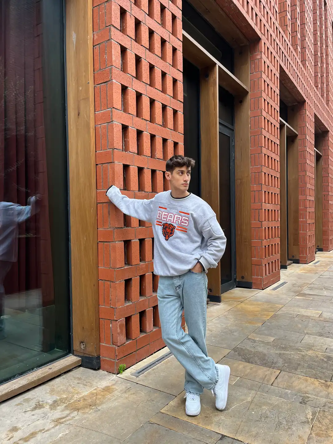 Bears Nakışlı Oversize Sweatshirt