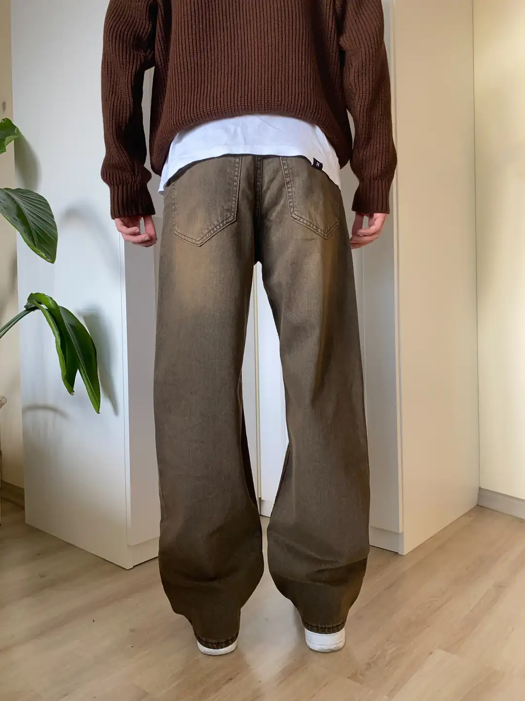 Kahverengi Baggy Jean